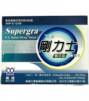 衛達 – 剛力士膜衣錠 Supergra 100mg 威而鋼同成分(4錠/盒)